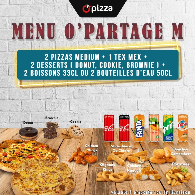 En livraison - Menu O'Partage M