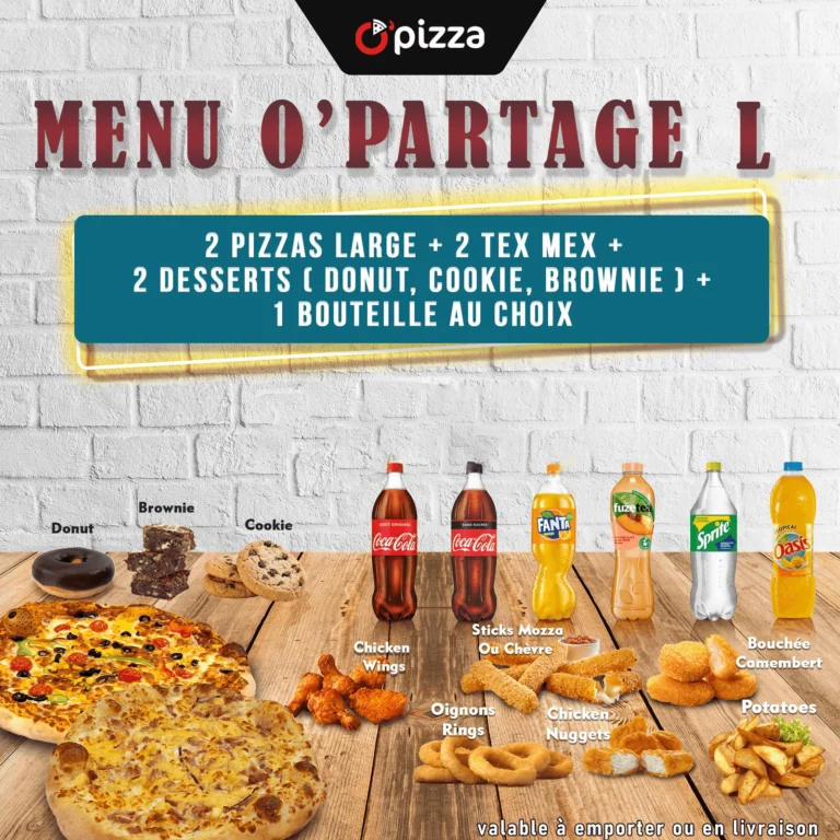 En livraison - Menu O'Partage L